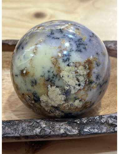 Achát /  dendritický opál - koule ( 328 g )