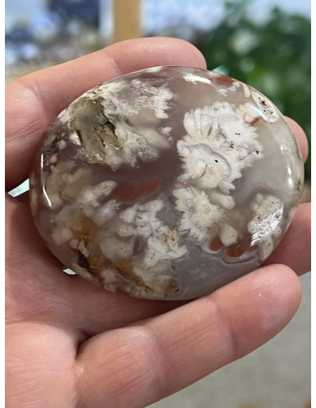 Achát  kytičkový - valounek ( 113 g )