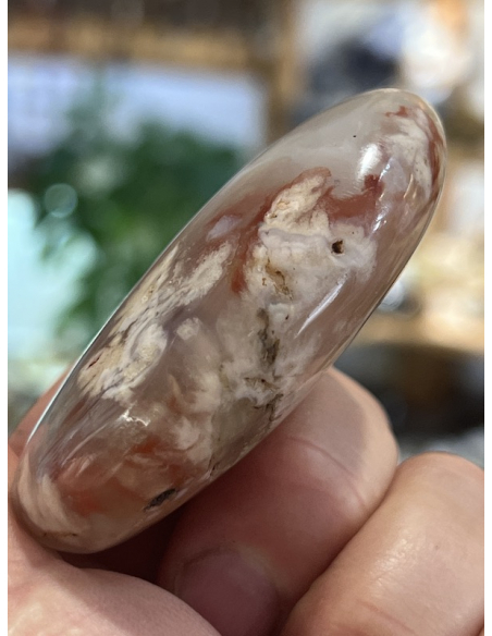 Achát  kytičkový - valounek ( 113 g )