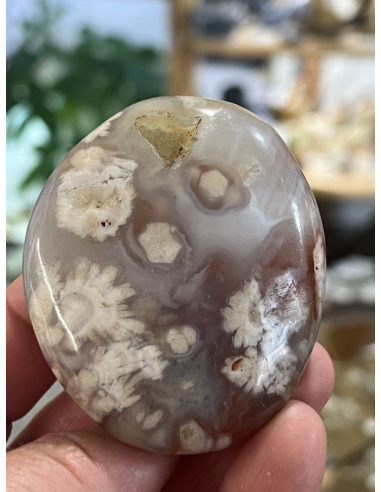 Achát  kytičkový - valounek ( 113 g )