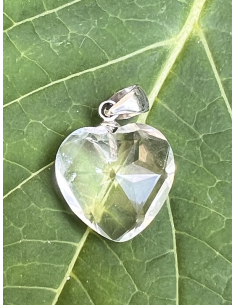 Křišťál facet - přívěsek srdce ( 14 mm ) Stříbro Ag 925 2