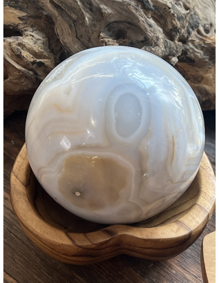 Achát šedý - koule Brazílie ( 797 g )