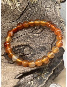 Karneol - náramek ( kulička  8 mm )