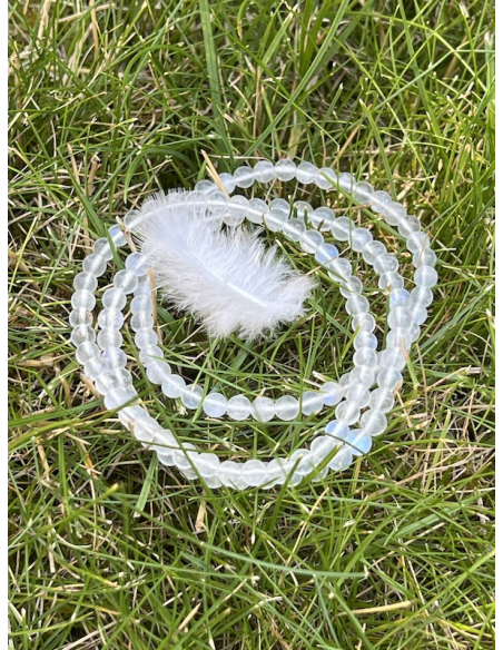 Měsíční kámen - náramek ( 4 mm )