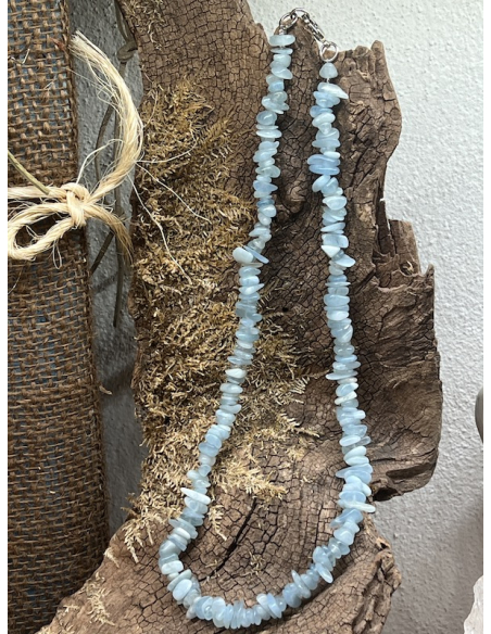 Akvamarín - náhrdelník ( 45 cm )