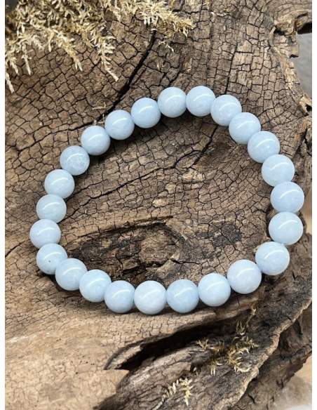Akvamarín - náramek ( 8 mm )
