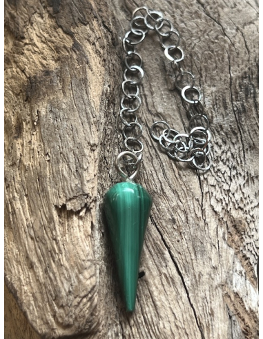 Malachit - kyvadlo / amulet
