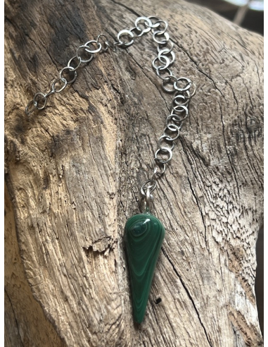 Malachit - kyvadlo / amulet