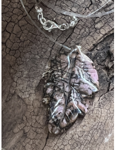 Rodonit - list - náhrdelník - Ag 925 2