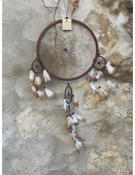 Lapač snů hnědý - ( 26 cm )