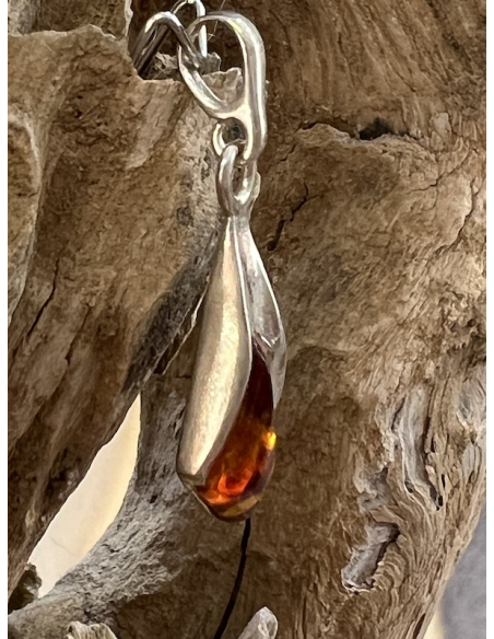 Jantar - přívěsek - stříbro Ag 925