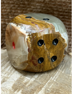 Zlatý onyx - kostka - Pákistán ( 166 g ) 2