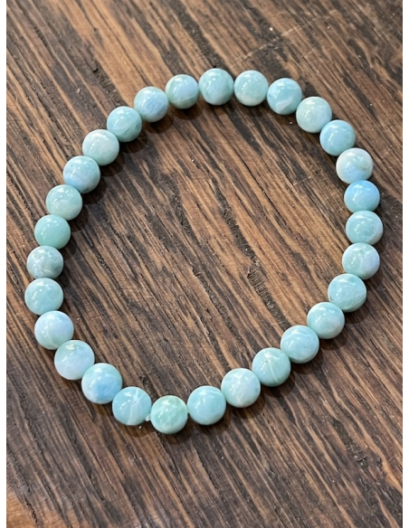 Larimar - náramek - kulička ( 7 mm )