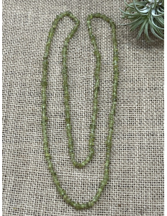 Olivín - náhrdelník 80 cm