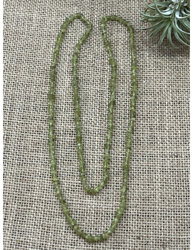 Olivín - náhrdelník 80 cm