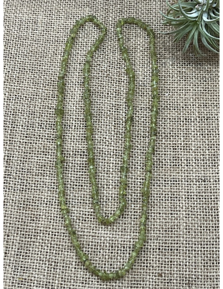 Olivín - náhrdelník 80 cm