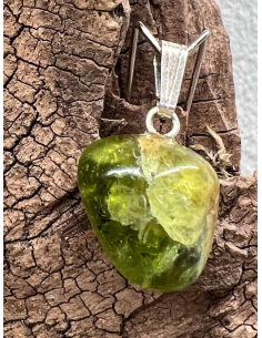 Olivín / Peridot - přívěsek - stříbro Ag 925