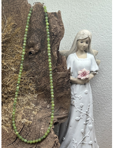 Jadeit - náhrdelník brus ( 41 cm ) stříbro Ag 925